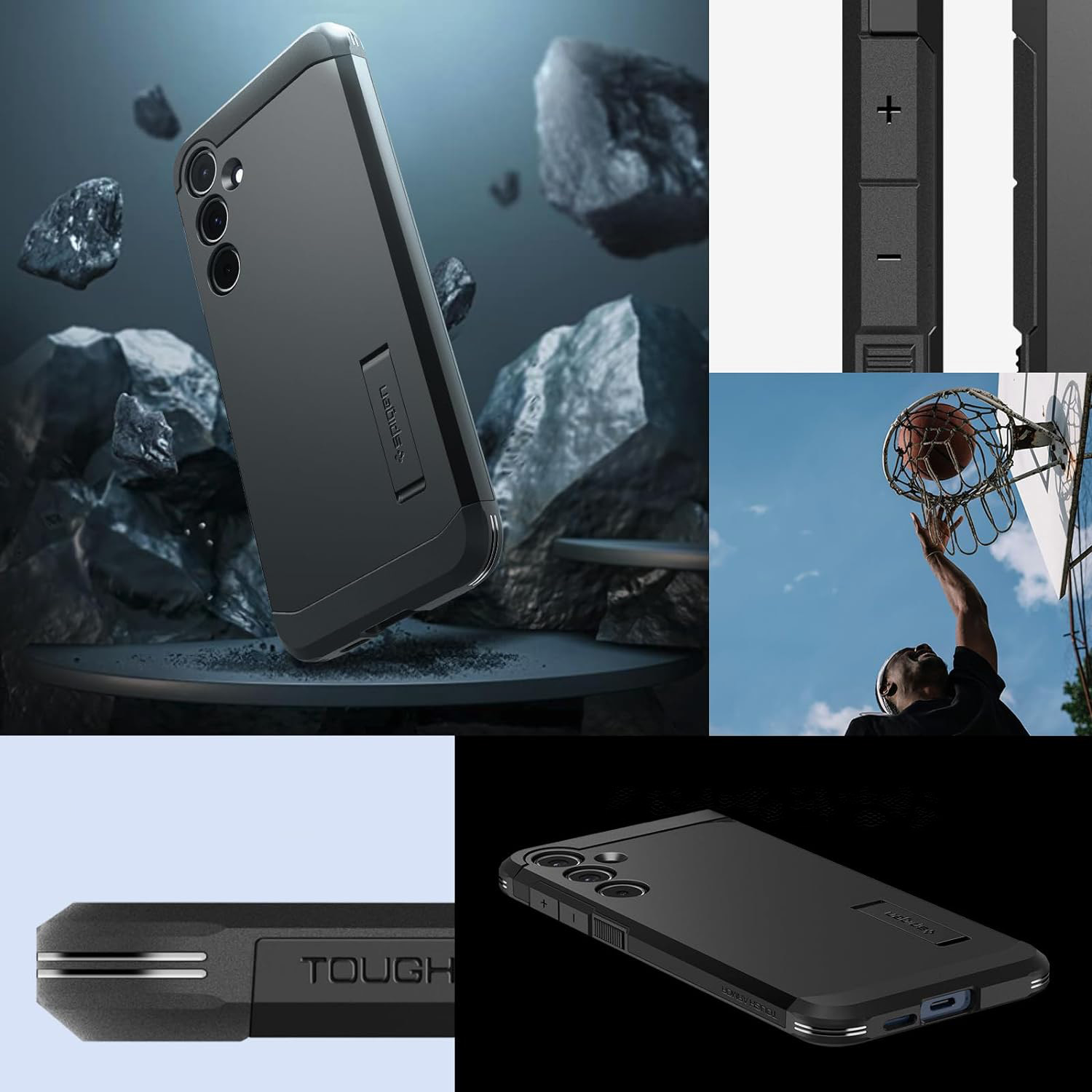 Etui Spigen Tough Armor do Galaxy A55 5G, czarne